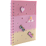 Danpen Junior Notesbog med Charms - pink/gul