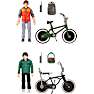 Stranger Things figur med cykel - flere varianter - assorteret
