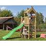 Jungle Gym Teepee legetårn komplet inkl. grøn rutsjebane