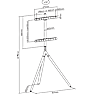Sinox Tripod drejbar TV gulvstand til 45"-65" - sort
