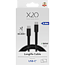 X2O Longlife 100W USB-C/C-kabel 2M - Sort
