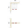 Jungle Gym 2-Swing Module 200