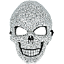 Halloween masker m. rhinsten - flere varianter - assorteret