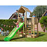 Jungle Gym Mansion 2.1 legetårn komplet inkl. grøn rutsjebane