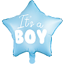 Folieballon "It's a boy" 48 cm - lyseblå