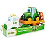 John Deere biltransporter med traktor