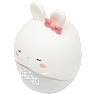 Salling NatteRo kanin vækkeur og lampe - hvid