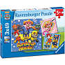 Paw Patrol Super Pups puslespil - 3x49 brikker