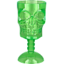 Halloween vinglas med kranie H: 16 cm - flere varianter - assorteret
