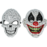 Halloween masker m. rhinsten - flere varianter - assorteret