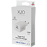 X2O 35W dobbelt hjemmelader USB-C/A GaN - Hvid