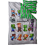 Minecraft sengetøj - grå/grøn