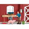 Schleich rød lade med tilbehør 42606