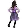 Halloween lilla glimmer skelet str. 116 - sort