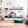 Hoppekids ECO Luxury køjeseng med sengehest og stige 90x200 cm