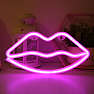 Læber neonskilt - pink
