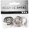 Nøglering med kæde 5 stk. - metal
