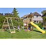 Jungle Gym Cottage 2.1 legetårn inkl. klatrevæg og rutsjebane