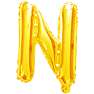Salling bogstav folieballon "N" H: 35 cm - Guld