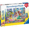 Havfrue te selskab puslespil - 2x24 brikker