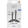 X2O Longlife 100W USB-C/C-kabel 2M - Titangrå