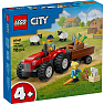 LEGO City Rød traktor med anhænger og får 60461