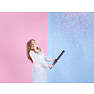 Konfettirør gender reveal 60 cm - pink