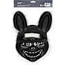 Halloween killer kanin maske H: 34 cm - hvid