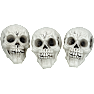 Halloween kranier 12x16 cm 3 pak - hvid