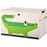 3 Sprouts opbevaringskasse med låg - krokodille