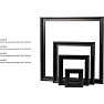 Svæveramme mat/sort 30 x 30 cm