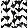 Halloween lamettagardin med flagermus 90x200 cm - sort