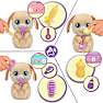 Baby Paws interaktiv bamse - flere varianter - assorteret