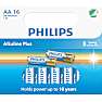 Philips Alkaline Plus AA batterier 16-pak