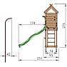 Jungle Gym Resort legetårn komplet inkl. rød rutsjebane