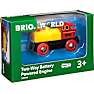 BRIO 33594 Batteridrevet tovejs lokomotiv, rødt/gult