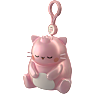 Pembe Squishy Friends nøgleringe 9 cm
