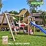 Jungle Gym Cubby inkl. swing, sand & blå slide