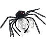 Halloween edderkop hårbøjle Ø: 28 cm - sort