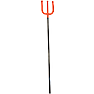 Halloween trefork H: 90 cm - rød og sort
