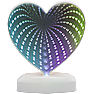 Infinity hjerte bordlampe - multifarvet