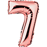 Salling tal folieballon nr. 7, H: 35 cm - rosegold
