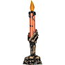 Halloween stagelys med LED H: 21,5 cm - flere varianter - assorteret