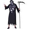 Halloween uhyggeligt skelet kostume str. 180