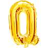 Salling bogstav folieballon "Q" H: 35 cm - Guld