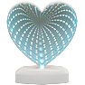 Infinity hjerte bordlampe - multifarvet