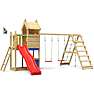 Jungle Gym Resort legetårn komplet inkl. klatremodul og rød rutsjebane