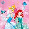 Prinsesse mønstrede servietter 33x33cm 20-pak