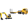 Bruder Man lastbil m. mini graver