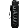 Motiavationsflaske mat sort - 1 liter